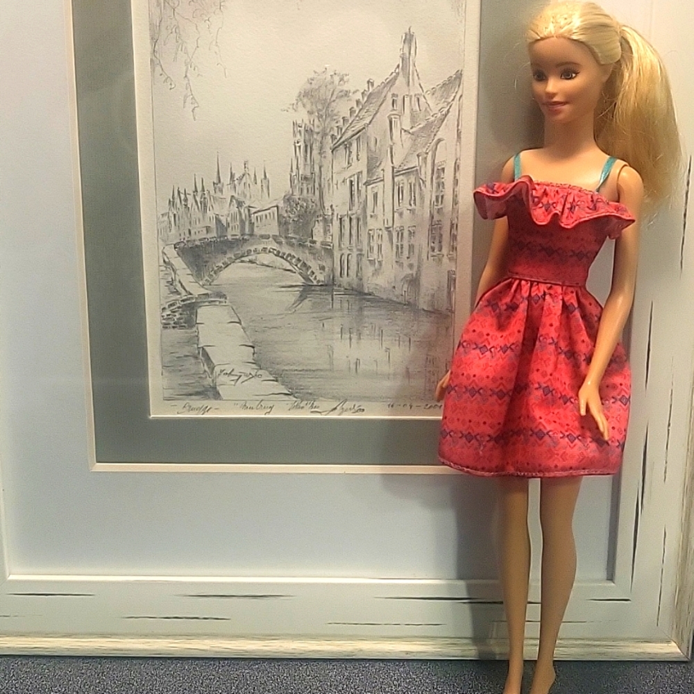 2009 Barbie with Red Summer Dress